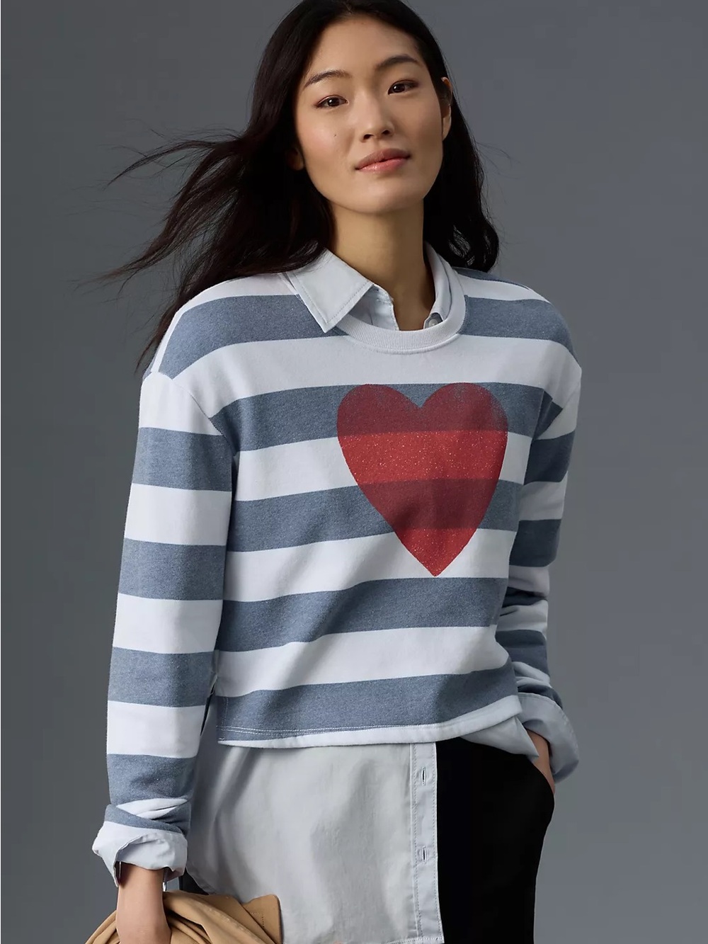 Sundry Cropped Crewneck Sweatshirt